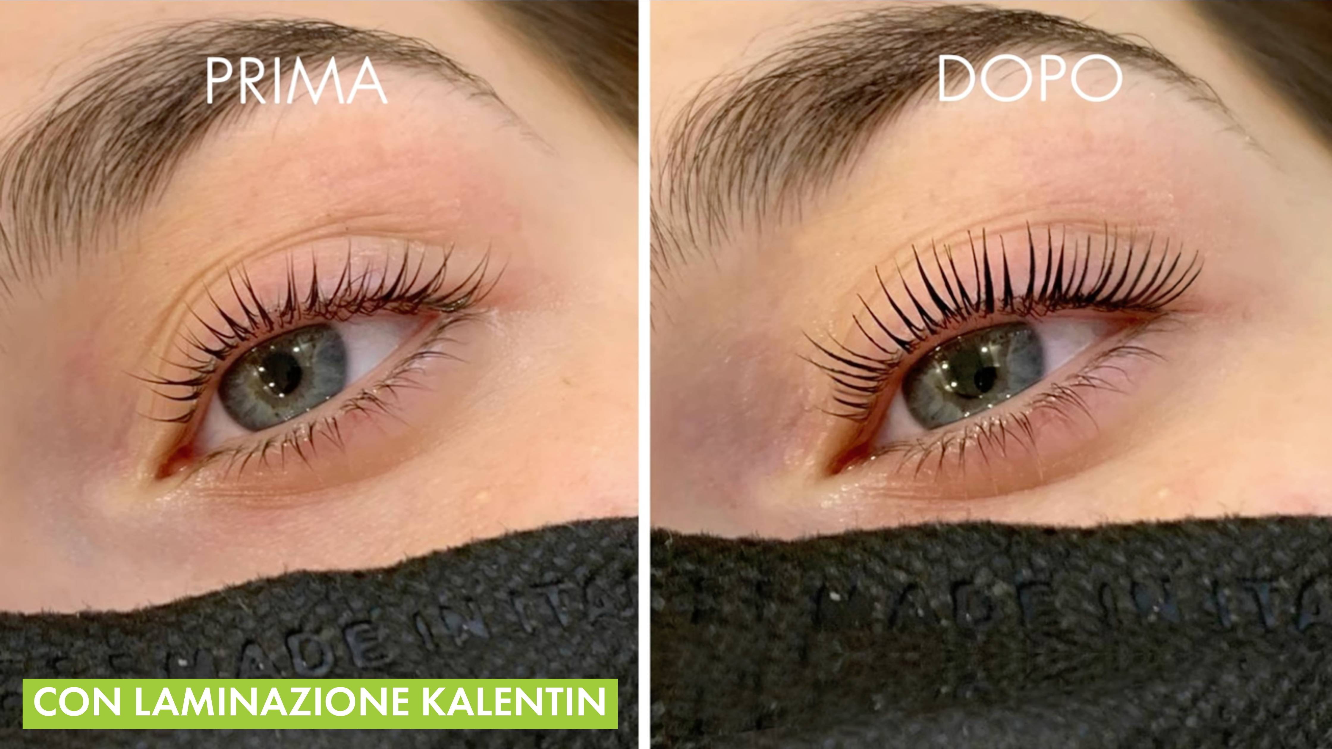 Mascara semipermanente prima e dopo